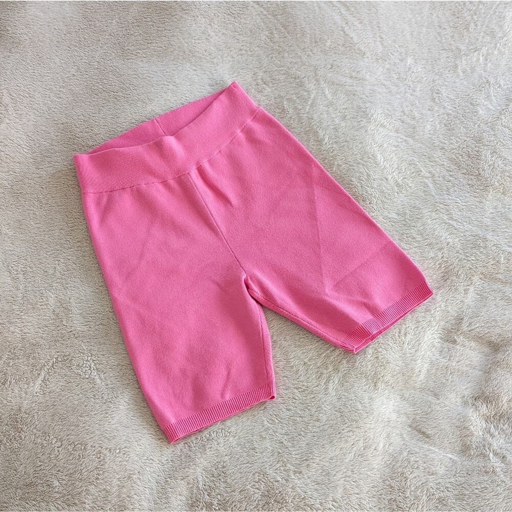 Aritzia Wilfred Thick Knit Hot Pink Biker Short, Size S